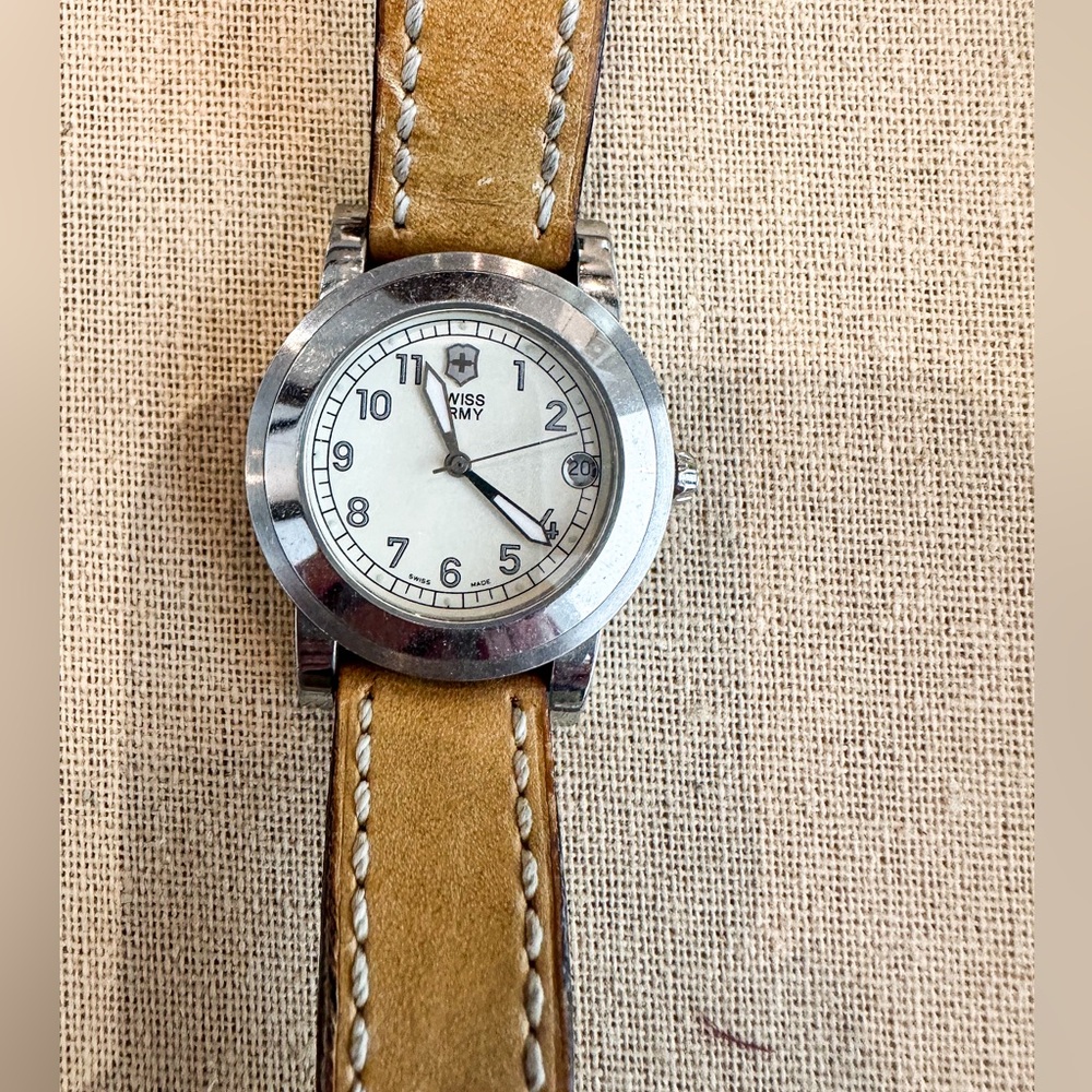 Swiss Army leather watch
